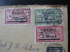 MEMEL GERMAN PLEBISCITES 1922 very nice registered cover mailed to Romania!