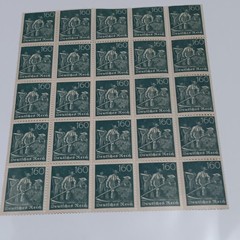 Lot of Weimar Republic Stamps from 1920s Germany, including 40 Pfennig Stamps
