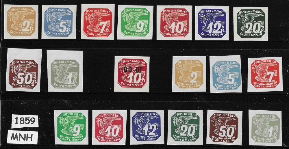 MNH stamp sets 1939 1940 & 1943 Newspaper / Third Reich Germany Occupation WWII