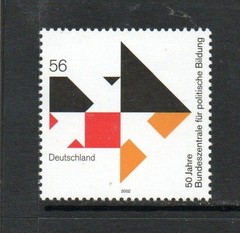 GERMANY MNH 2002 SG3141 50TH ANV OF FEDERAL AGENCY FOR CIVIC EDUCATION