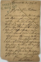 1880 Bavaria Postal Card Annweiler Speyer Scott UX3 Rose Order Pfalz