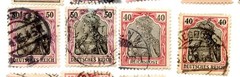 Germany Germania High Value Stamp Lot 35pf-4M Mixed Watermarks 27 Used