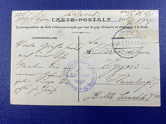 1917 GERMANY WWI FELDPOST POSTCARD FREE FRANK Wartime Post Card