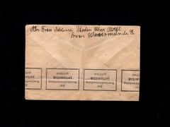 Germany Air Mail Stotel 111439 Early War Substitute Customs For Censor Cover 3i