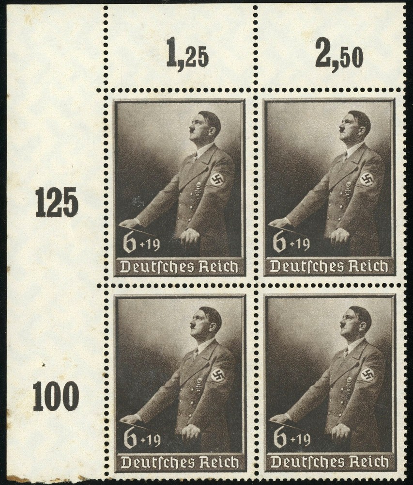Germany #694 #B140 National Labor Day Hitler’s Culture Fund 1939 Postage Block