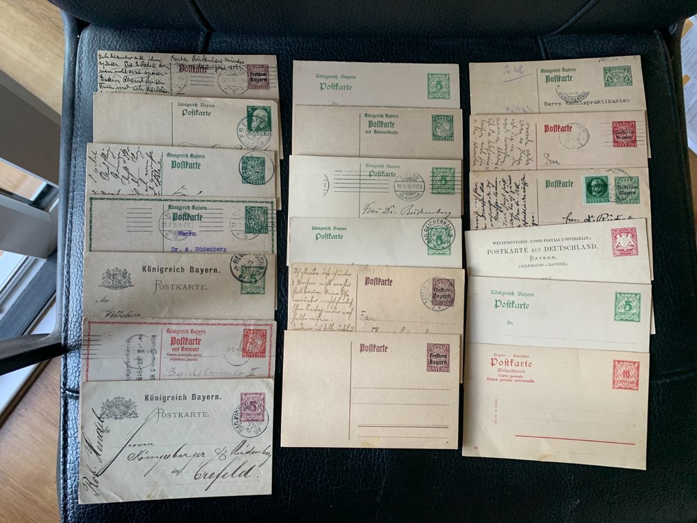 Collection Bavaria Bayern Postal Stationary Ganzsache 20 items 1888 – 1920 lot