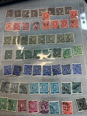 58 VINTAGE STAMPS GERMAN 1940s used rare stamp lot old Germany bundle post wwii