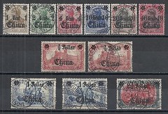 German China 1906 MI 38-47 including 45I-II+46I-II CANC VF