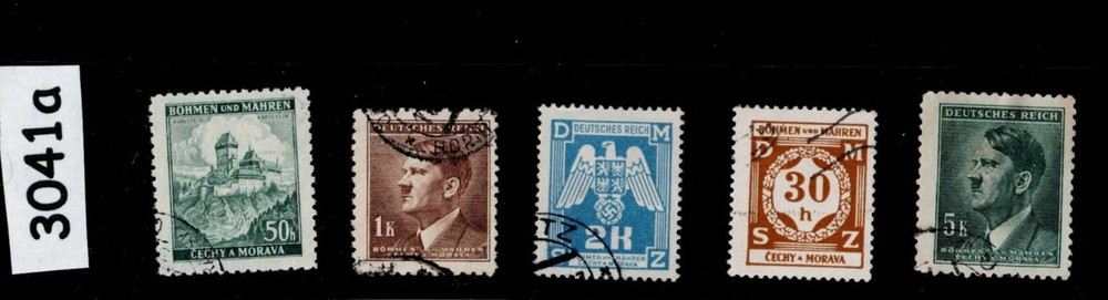 Stamps Adolf Hitler & Officials Germany Czech occupation of BaM WWII #3041a