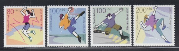 GERMANY Aerobics, Inline Skating, Streetball & Free Climbing MNH set
