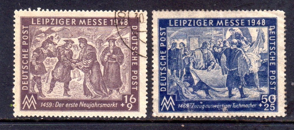 Germany Russian Zone Semi-Postal 1948 Scott# 10NB1 – 10NB2 Used VF