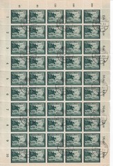 Stamp Germany Mi 891 Sheet 1944 WWII Reich Gilder Post Office CTO