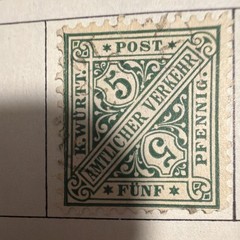 Wurttemberg Germany Coat of Arms 5 PF Green Mint Hinged Postage Uncertified