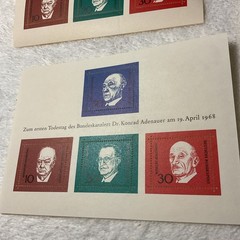 GERMANY-(-1968-)-HISTORICAL FIGURES LOT OF 4-Souvenirs Sheets -MH #417