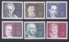 Germany DDR 1166-71 MNH Various Famous Portraits (See Description) Full Set