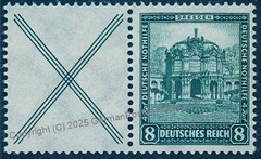 Germany Weimar 1931 Nothilfe Bauwerke Michel W39 MNH Zusammendruck Se-Tena 76768