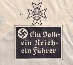 Cover Germany Hindenburg 1939 WWII 3rd Reich Label Envelope Seal