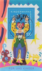 Germany 1813 Souvenir Sheet Circus Clown Used