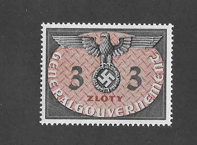 MNH stamp 3ZL ScN014 1940 issue Third Reich Germany Occupied Poland WWII