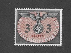MNH stamp 3ZL ScN014 1940 issue Third Reich Germany Occupied Poland WWII