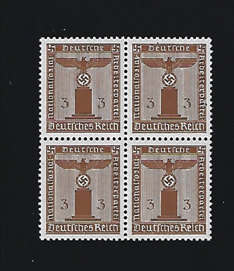 MNH Stamp Block Sc S13 PF03 1942 Offical Swastika / Third Reich Adolf Hitler