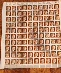 Lot of 1000 WWII Germany Hitler Stamps MNH – 10 Total Sheets 3 Pfennig