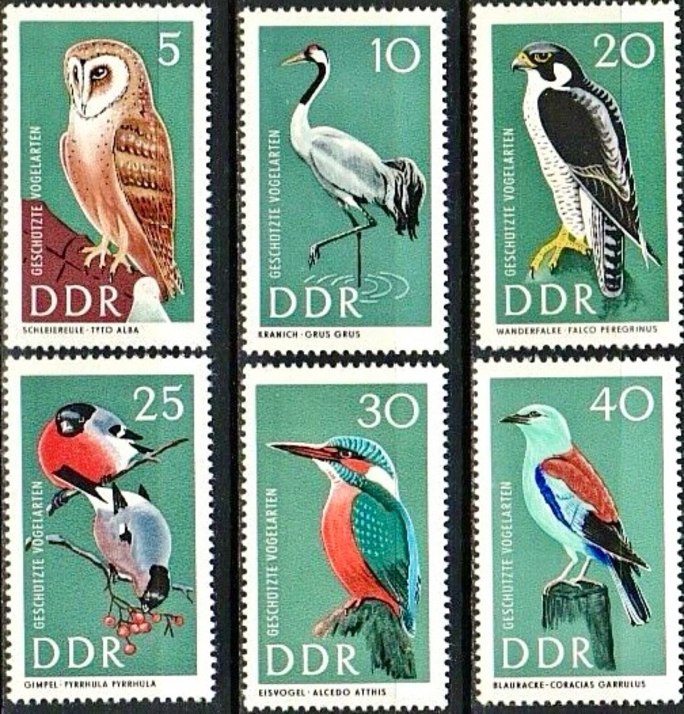 DDR #Mi1272-Mi1277 MNH 1967 Protected Birds [915-920]