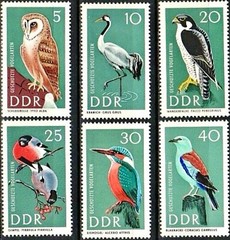 DDR #Mi1272-Mi1277 MNH 1967 Protected Birds [915-920]
