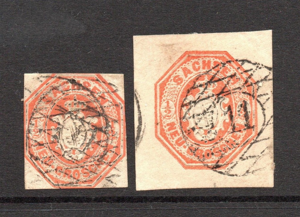 Saxony 2 Cut Squares w/ Numeral Cancels – S61072