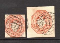 Saxony 2 Cut Squares w/ Numeral Cancels – S61072