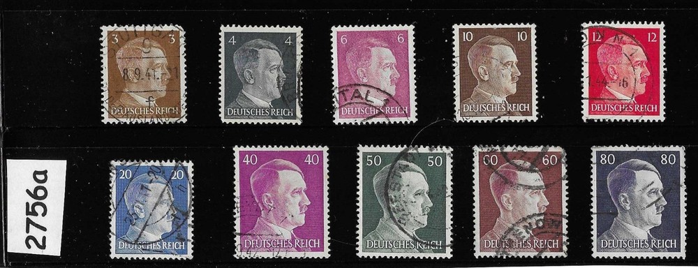 Stamps Adolf Hitler 1941 issues Third Reich era Germany during WWII #2756a