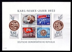 GERMANY 1953 EAST GERMANY Sc. #146a SOUVENIR SHEET USED