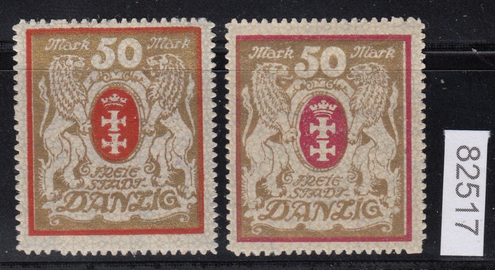 Danzig 1922 Mi.No. 100 Ya+b*