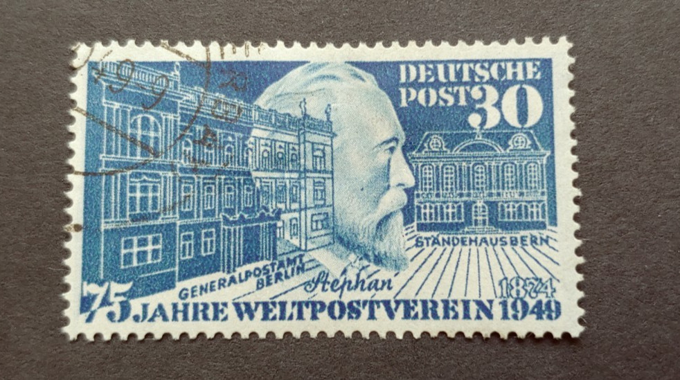 1949 UPU 30PF VF USED REICH GERMANY DEUTSCHLAND K18