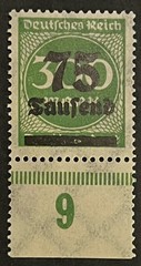 Travelstamps: Germany Stamps Mi 286 – 75,000 on 300 Mark – Mint MNH OG