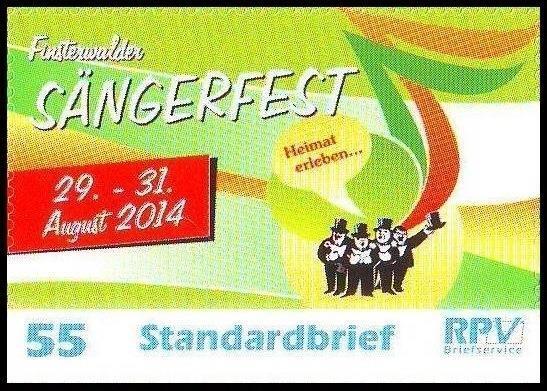 RPV: MiNr. 278, ‚Sängerfest Finsterwalde‘, Set, Mint