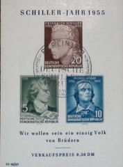 Germany First Day Cover Friedrich Schiller 1955 Berlin Multi-Color FDC Stamp