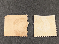 BADEN GERMANY 1862, 1864 9 Kreuzer Stamps Sc# 17, 23 Bullseye Cancel!