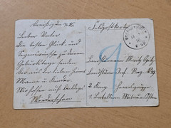 WWI German Patriotic Postcard 1916 Mochau Cancel Feldpost Soldiers Mail 1916