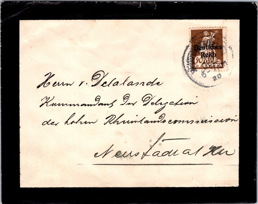 Germany 1920 INFLATION – Cover To Neustadt – J14562