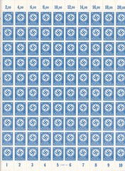 Stamp Germany Official Sheets WWII 3rd Reich 20 Selections MNH