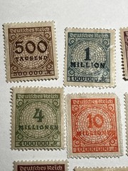 GERMANY German Reich 1923 – 10 Stamps in Series – MH
