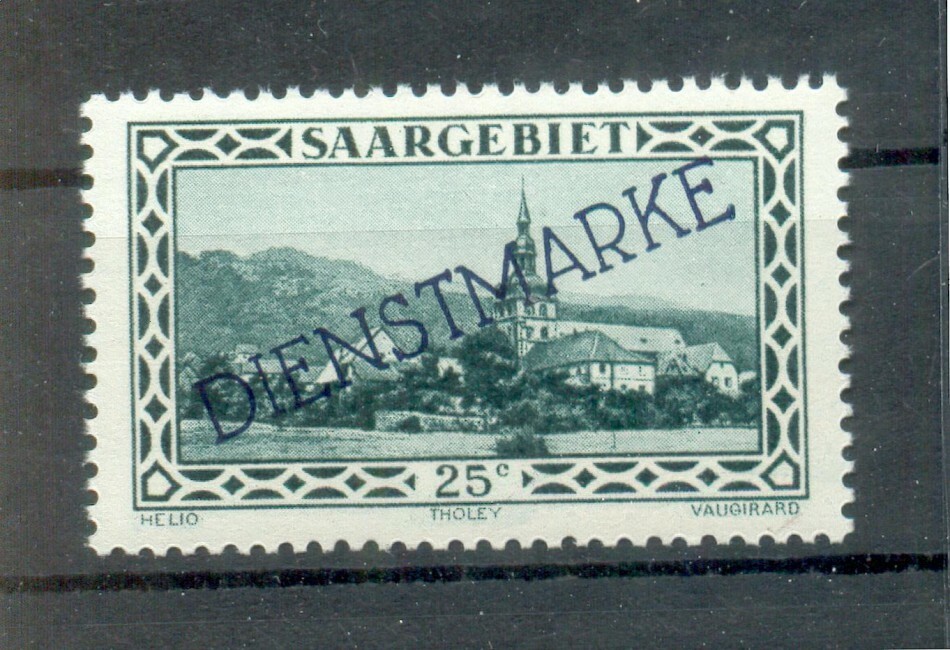 Saar Service 25III ABART MNH Mint Never Hinged (72399)