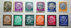 Germany Lot of 25 Stamps – 1933 – 1936 (Unusual Joined 1 pf & 12 pf Pair!)