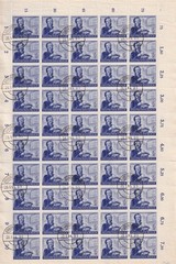Stamp Germany Mi 888 Sheet 1944 WWII Reich Gilder Post Office CTO