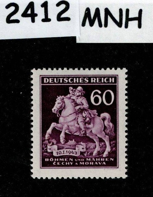 MNH stamp 1943 Sc 84 Stamp collector day WWII Germany Occupation BaM #2412