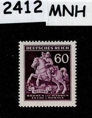 MNH stamp 1943 Sc 84 Stamp collector day WWII Germany Occupation BaM #2412