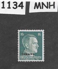 MNH stamp Mi10 PF16 Hitler Ukraine Overprint Germany Occupation WWII #1134