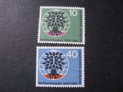 Germany Stamp Set Scott # 807-808 Never Hinged Unused