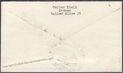 Germany 1932 Graf Zeppelin 7th SAF Mi279 Cover Sieger Estate 113853